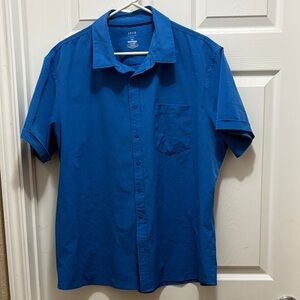 Apt. 9 Men's Short-Sleeve Button-Down Shirt in Blue